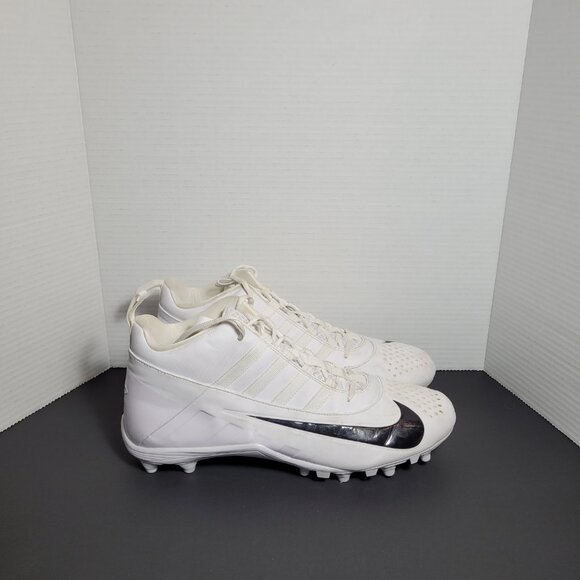 Nike Alpha Huarache 6 Varsity Lacrosse Cleats Men's Size 13 White Shoes - Picture 2 of 10